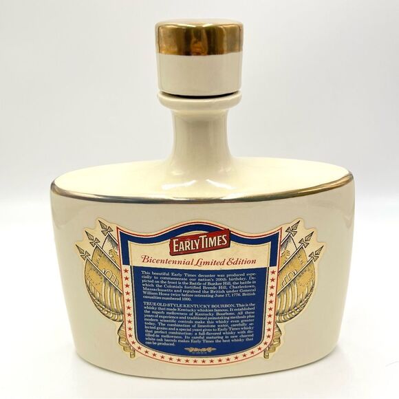 Early Times Bourbon American Revolution Bicentennial Ceramic Decanter Illinois - Picture 5 of 10
